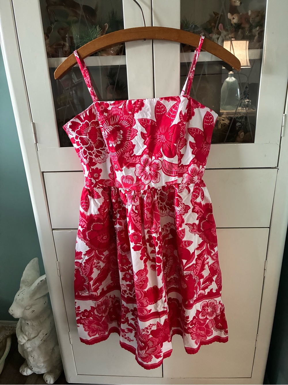 Joie sz 4 Red Floral Sundress euc